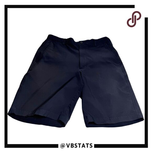 FJ Men's Flat Front Golf Spandex Stretch Performance Shorts Navy Blue Size W32 - Picture 1 of 8